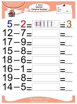 Çocuklar İçin toplam işlemi yaprak testleri 